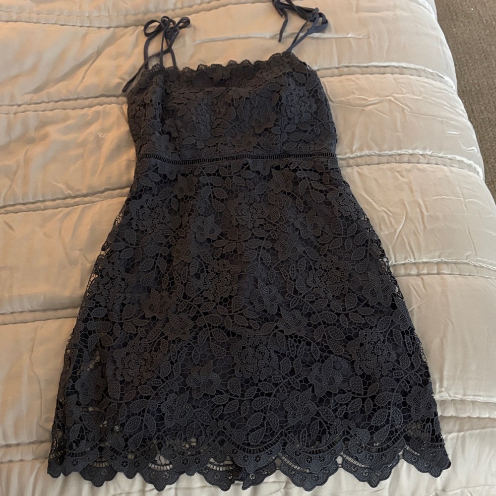 NWT Abercrombie & Fitch Navy Lace Mini Dress